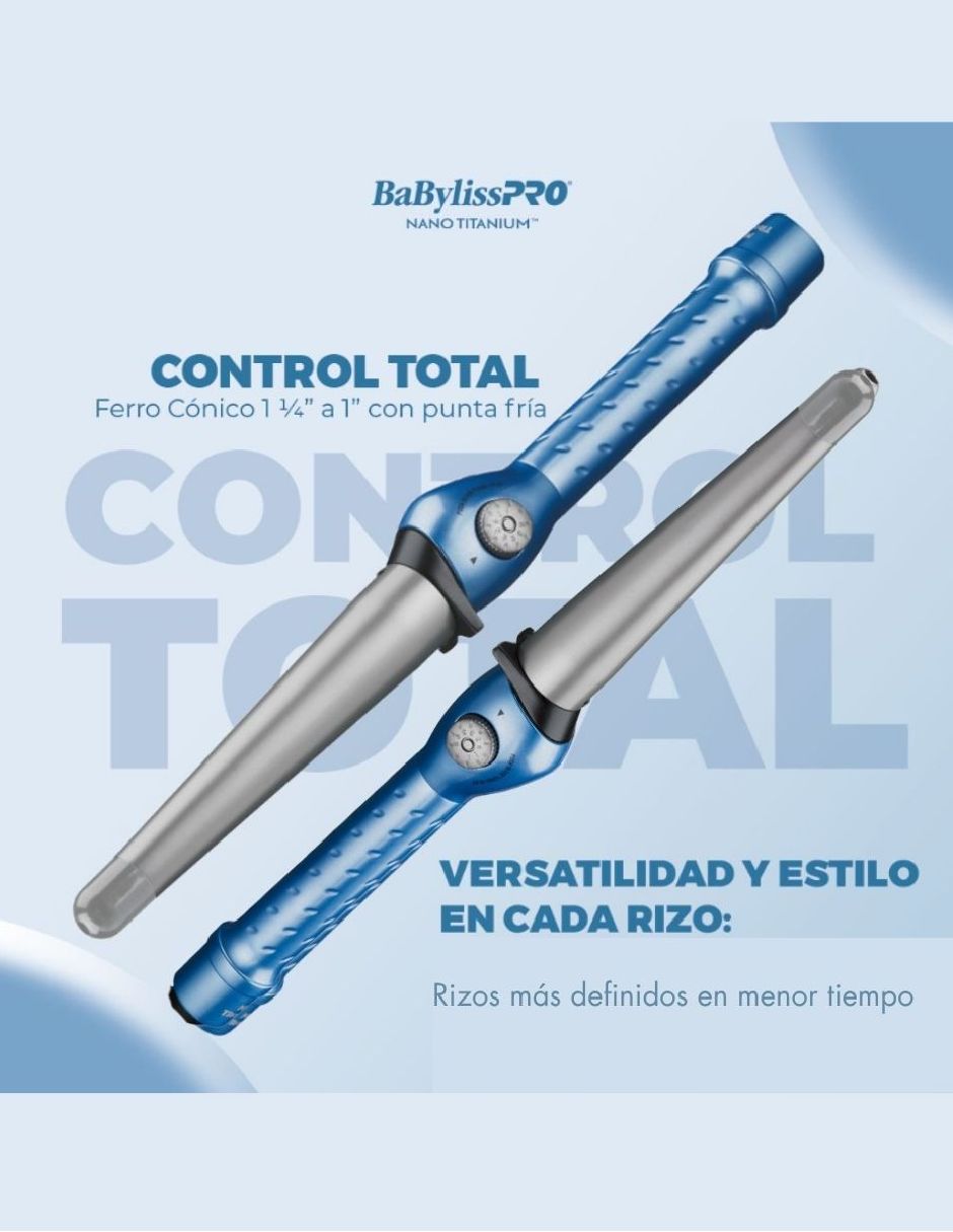Rizadora de cabello Babyliss BABNT125TBES 28 mm de Nano Titanium Rizadora de cabello Babyliss BABNT125TBES 28 mm de Nano Titanium