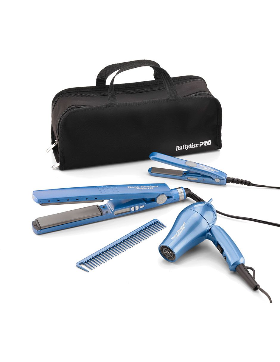 Set alaciadora secadora babyliss nano titanium 5 piezas 1