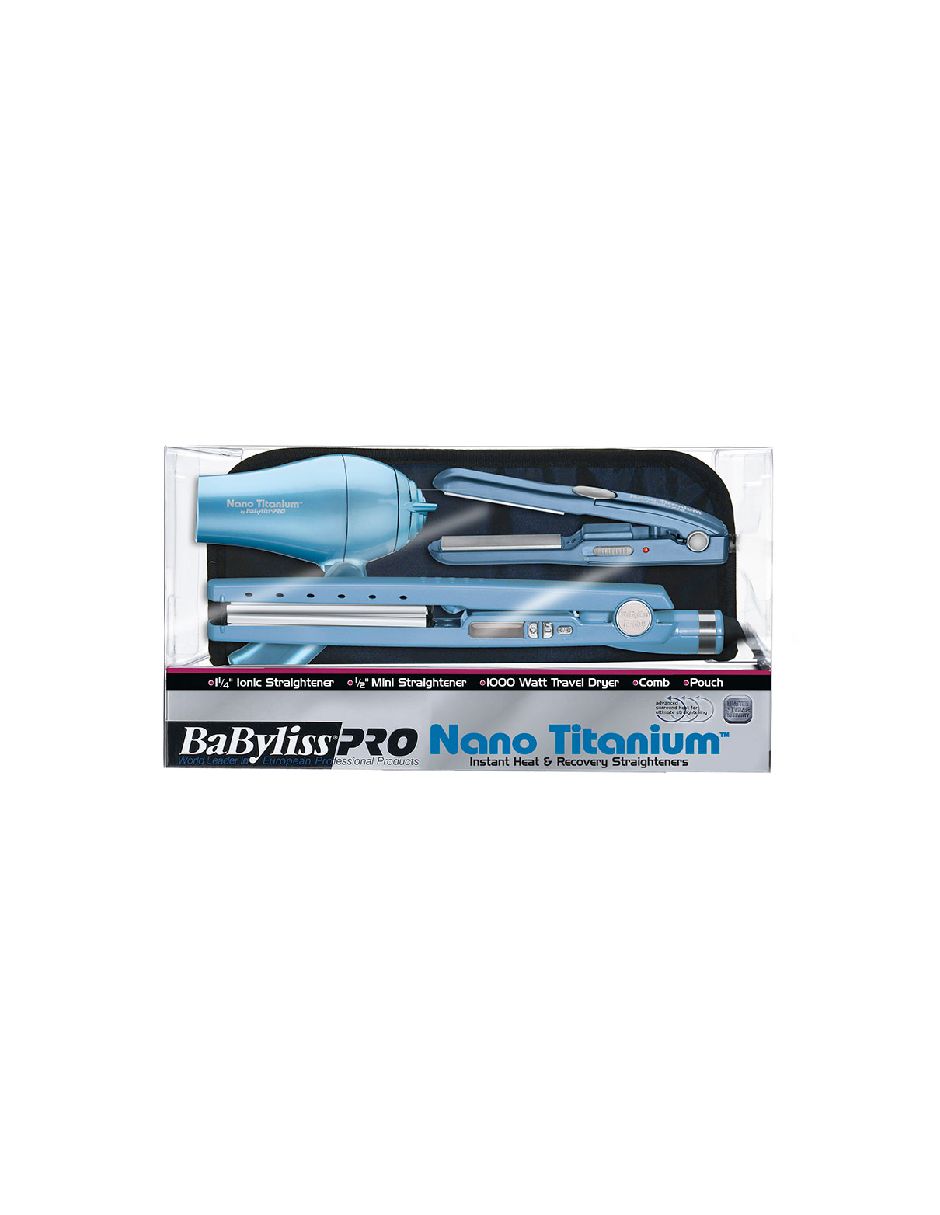 Set alaciadora secadora babyliss nano titanium 5 piezas 3