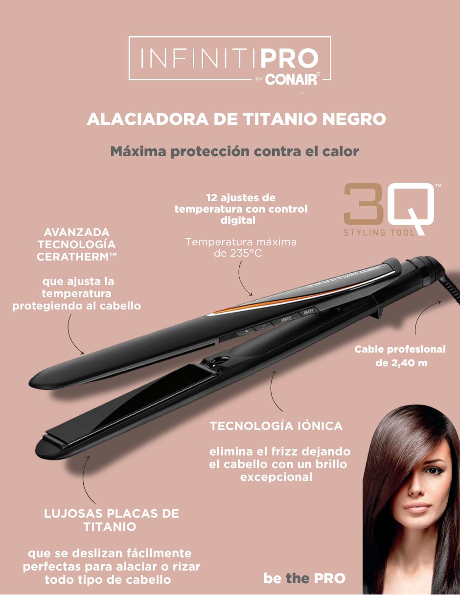 Alaciadora Conair CS511TES placas de cerámica