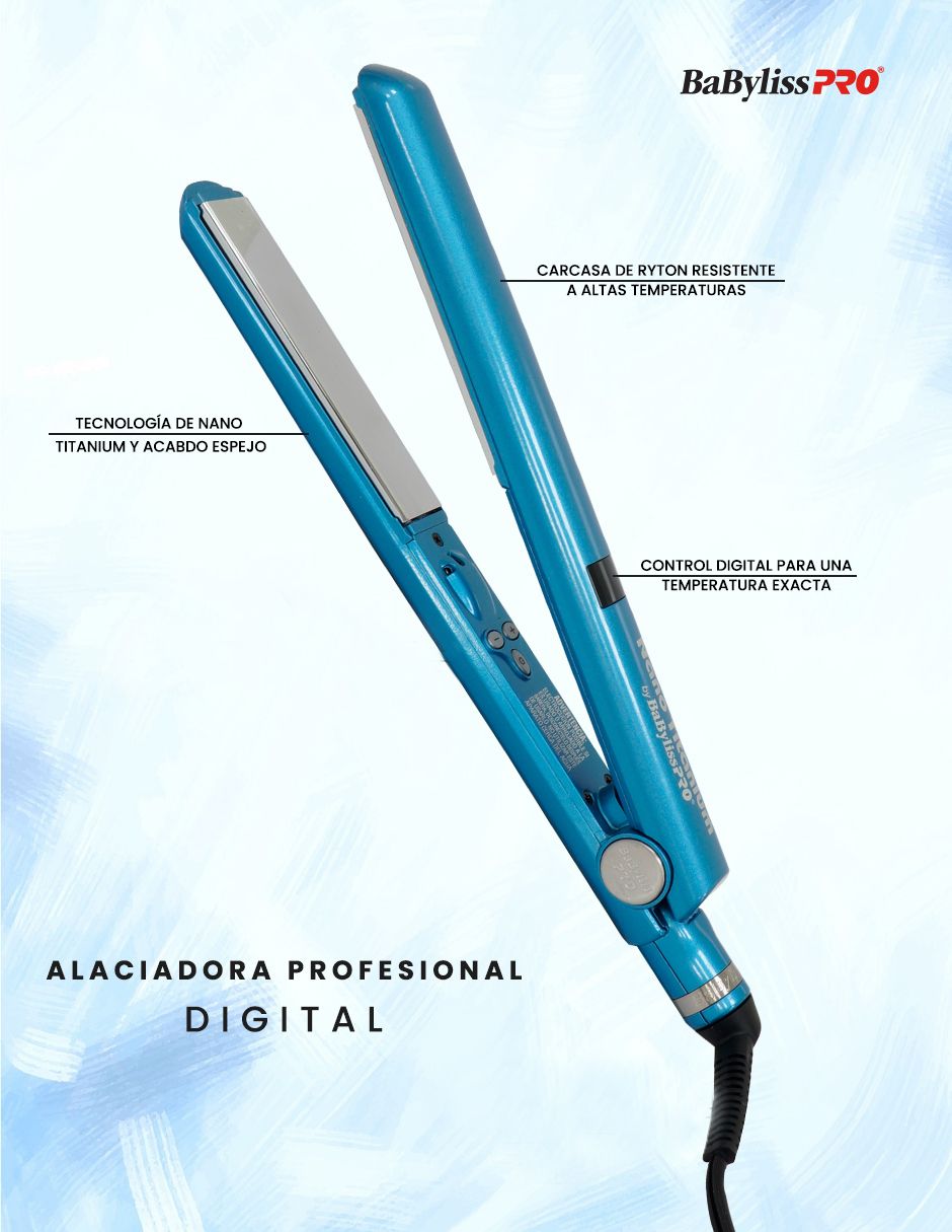 Mini Alaciadora Babyliss BABNT2197TES placas de nano titanium 6
