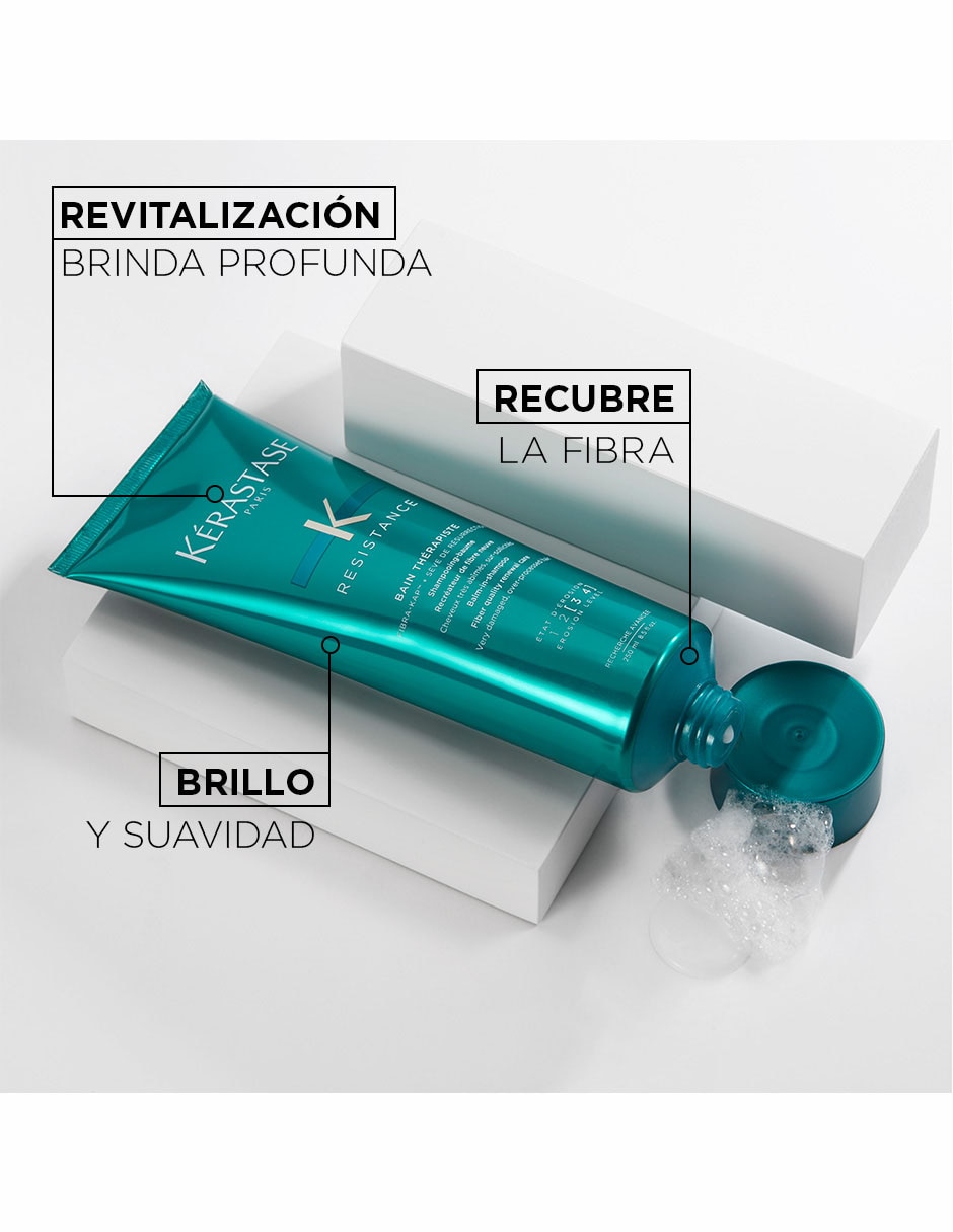 Shampoo reparador para cabello Resistance 250 ml 3