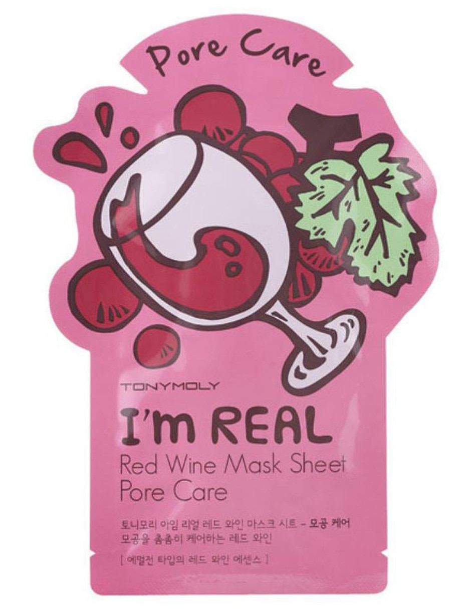 Mascarilla Pore Care I'M Real Red Wine para acné Mascarilla Pore Care I'M Real Red Wine para acné