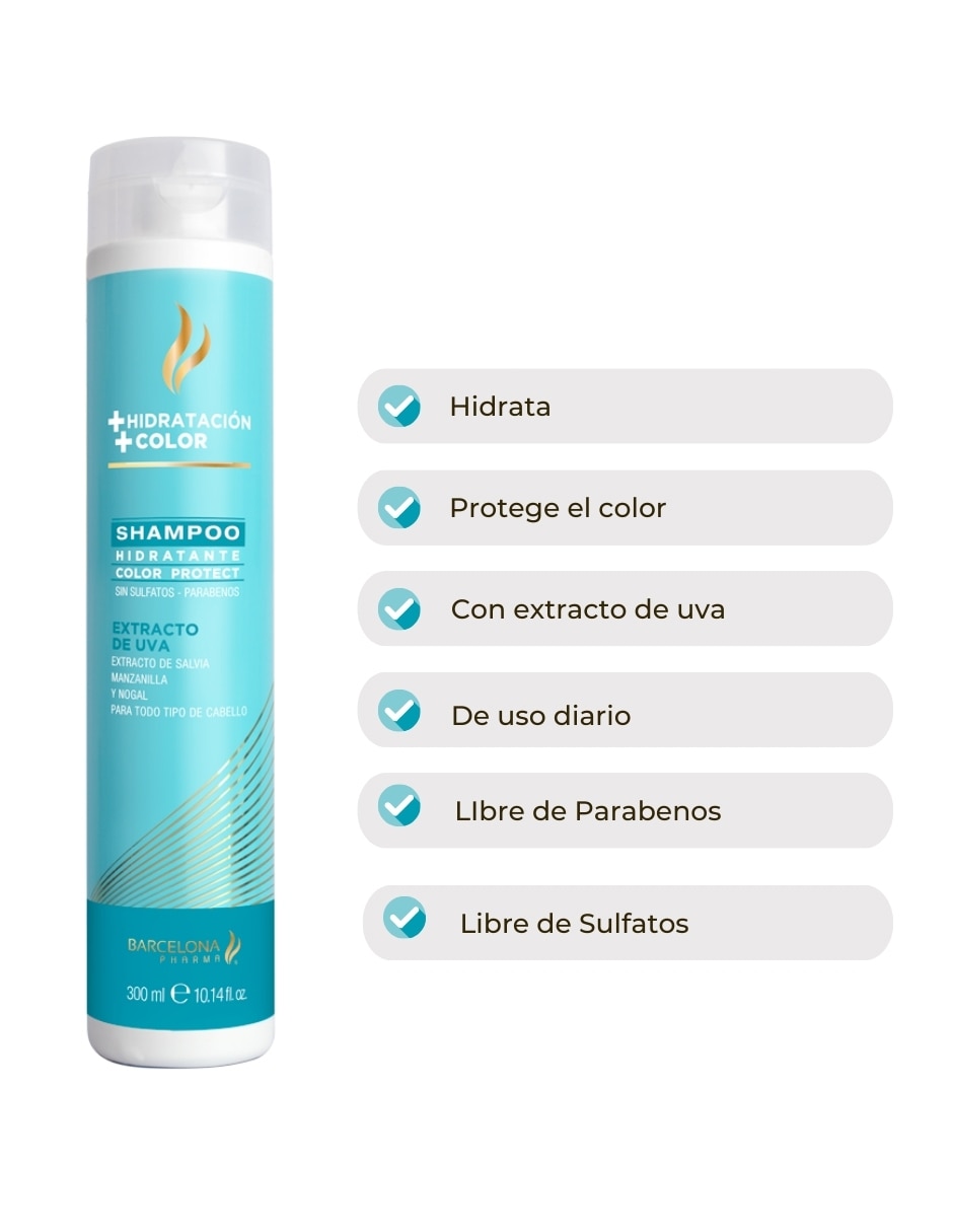 Shampoo hidratante para cabello 300 ml 7