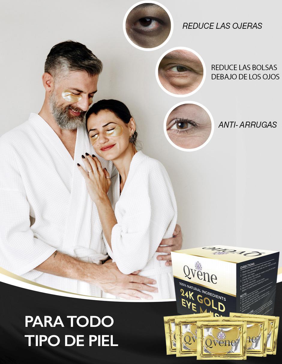 Set 25 pares mascarillas hidratantes contorno ojos de colágeno con partículas de oro 24K