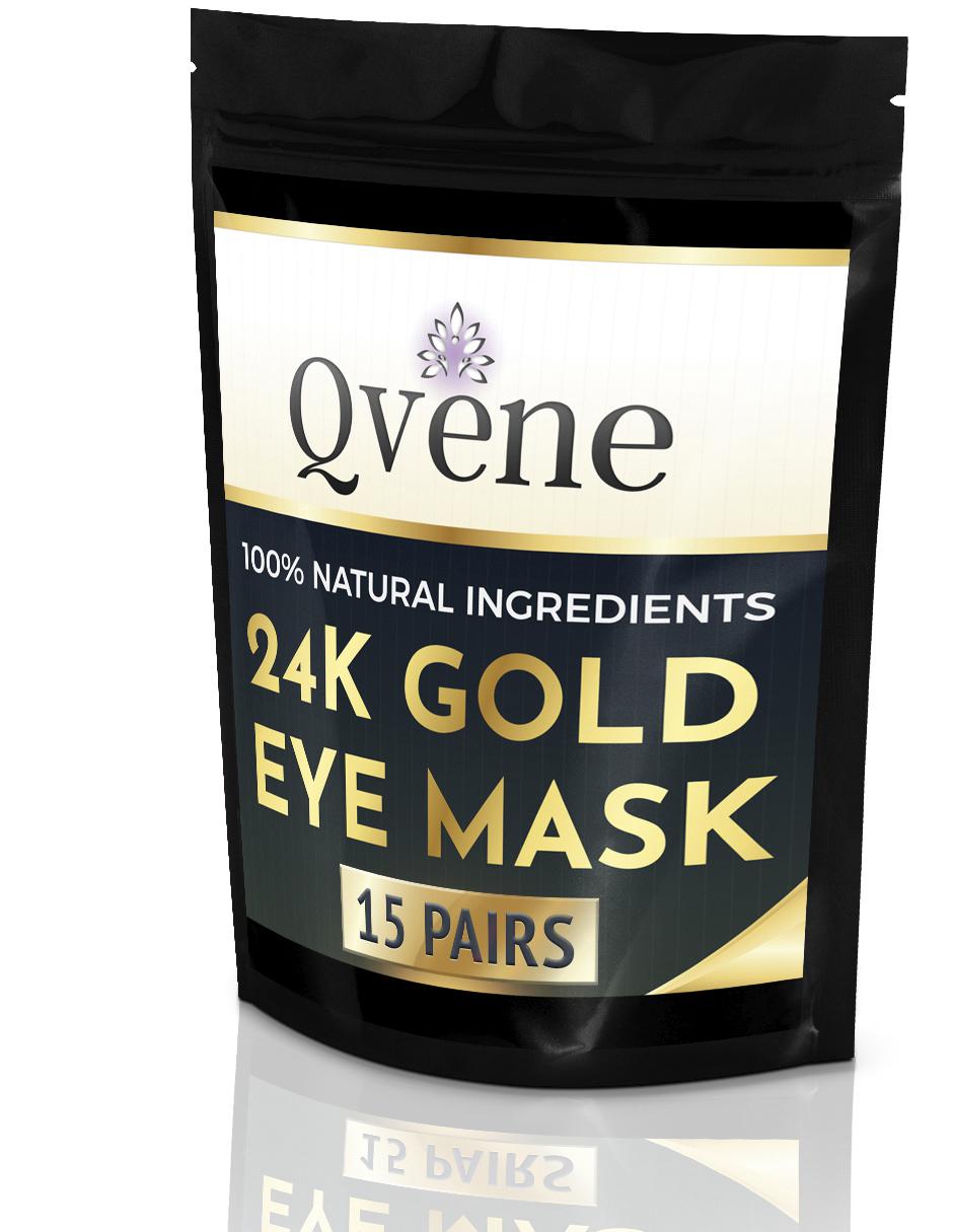 Set 15 pares mascarillas hidratantes contorno ojos de colágeno con partículas de oro 24K Qvene