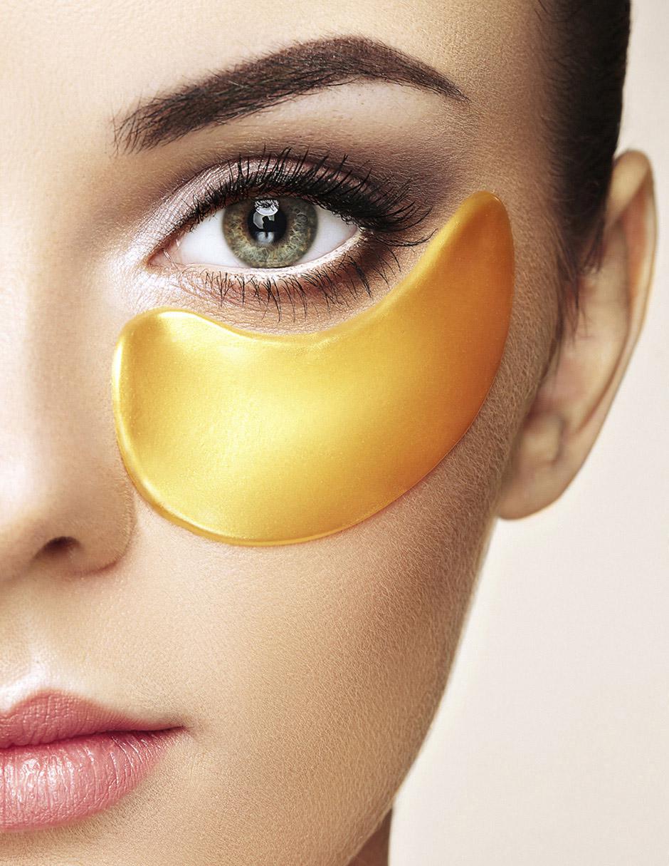 Set 15 pares mascarillas hidratantes contorno ojos de colágeno con partículas de oro 24K Qvene