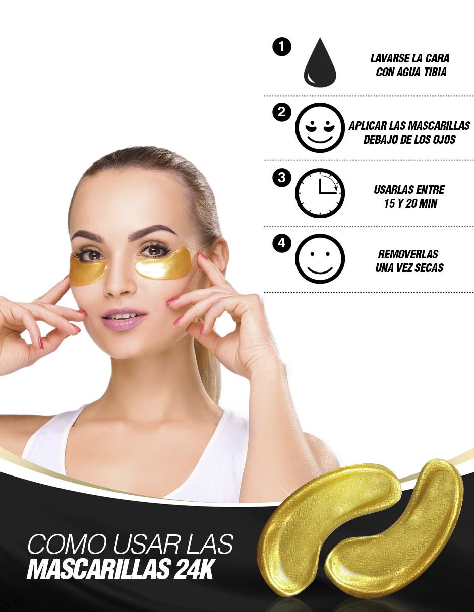 Set 15 pares mascarillas hidratantes contorno ojos de colágeno con partículas de oro 24K Qvene
