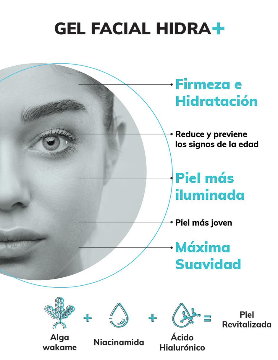 Gel Hidratante con Acido Hialuronico y Niacinanamida Skin Care Crema Facial Quotidien 50ml