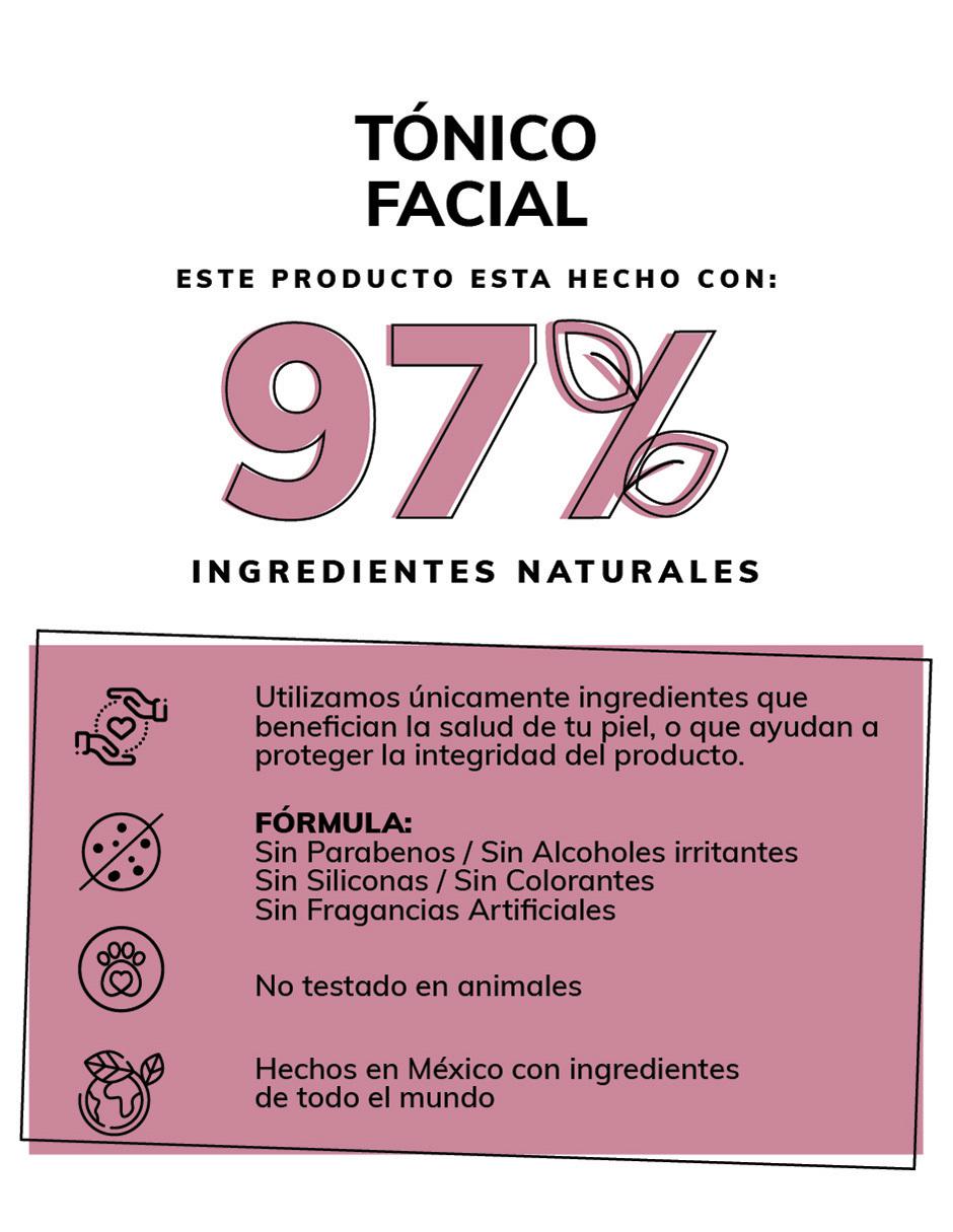 Tonico Facial con Agua de Rosas, Niacinamida y Colágeno Skin Care Facial Quotidien 350ml