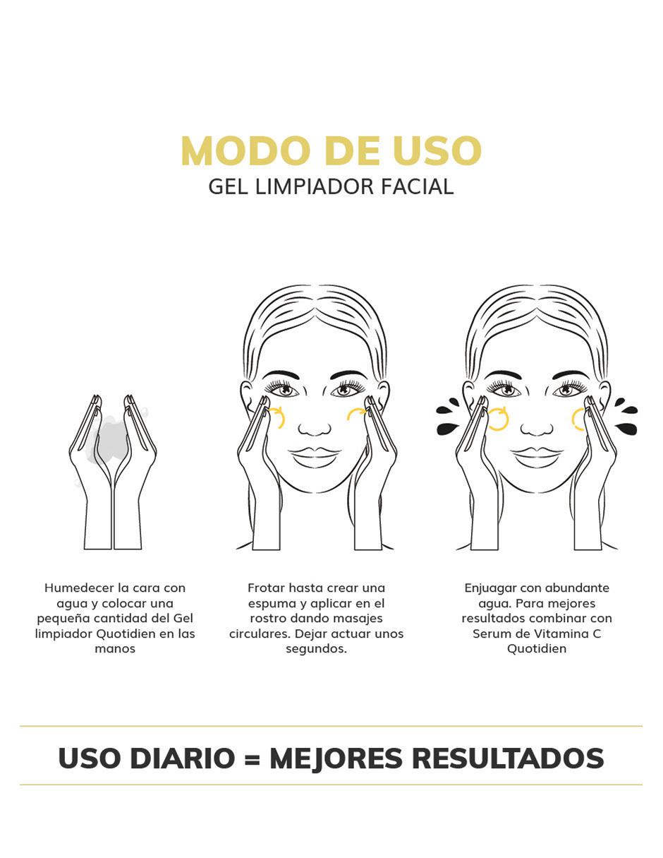 Gel Limpiador con Vitamina C + Aloe Vera Skin Care Facial Quotidien 235ml