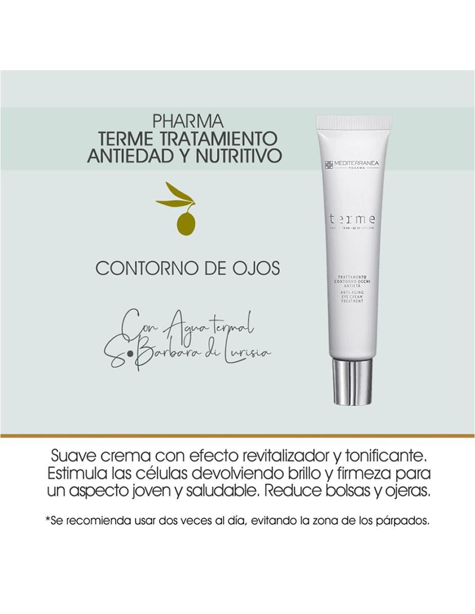 Tratamiento antiedad y nutritivo para contorno de ojos Mediterranea Cosmetics Terme 15 ml