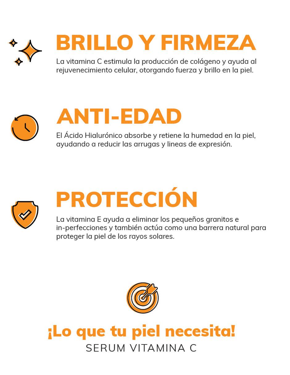 Kit Serum Vitamina C + Suero Acido Hialuronico Skin Care Hidratante Facial 8