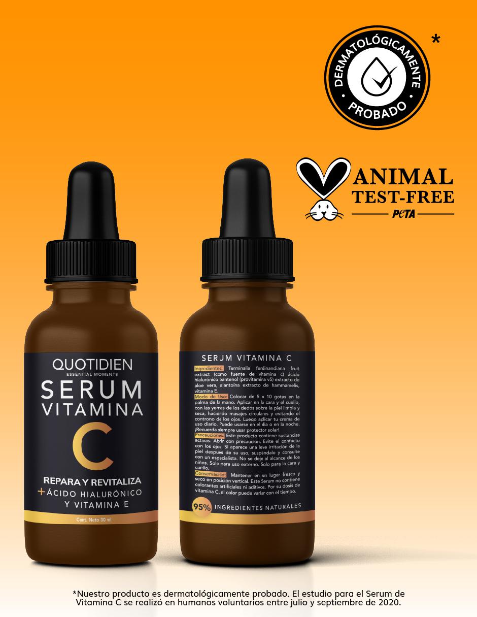 Kit Limpiador + Tónico + Serum Vitamina C + Acido Hialuronico Skin Care Suero Facial Quotidien