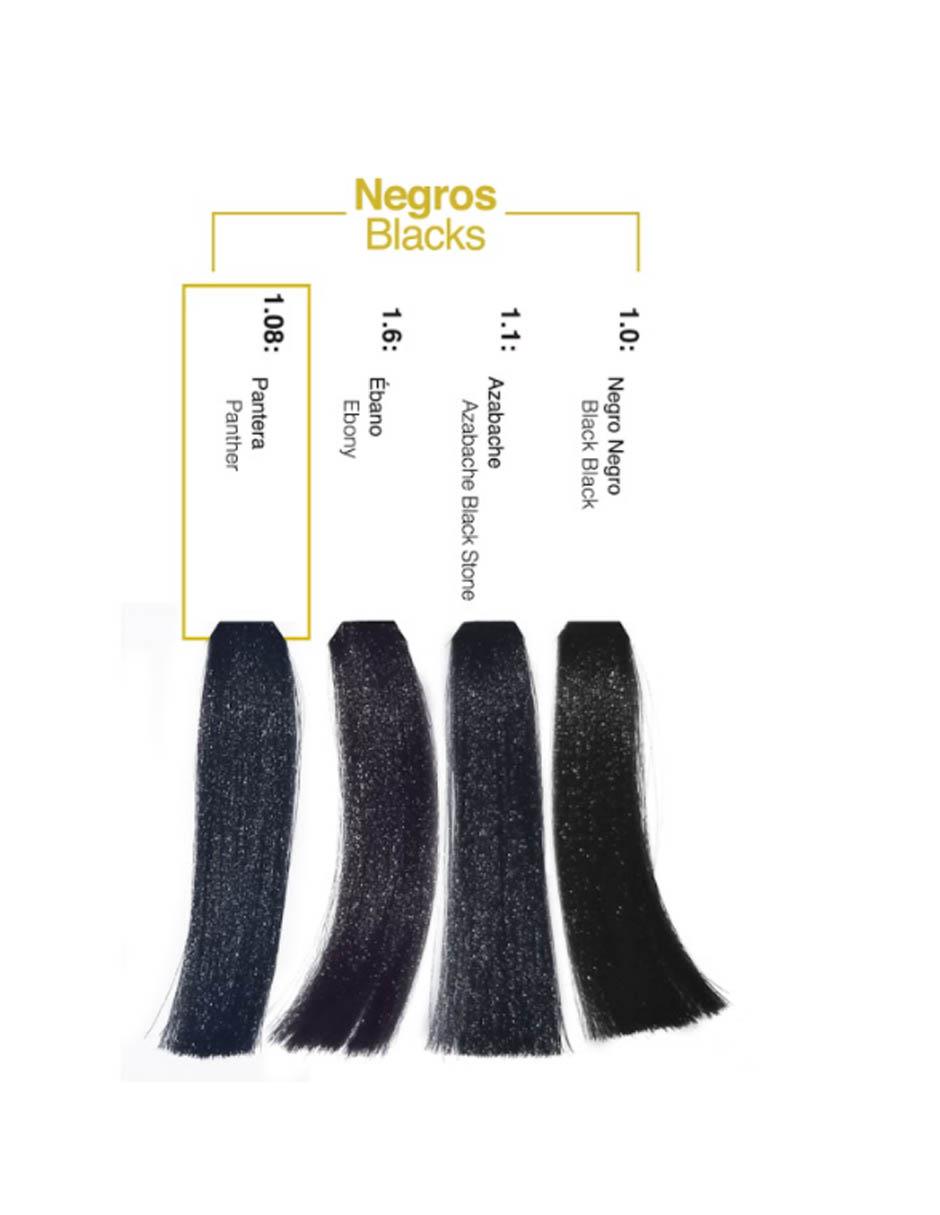 Tinte para cabello Hair Solution Gold Alternative Care tono 1.08 Pantera