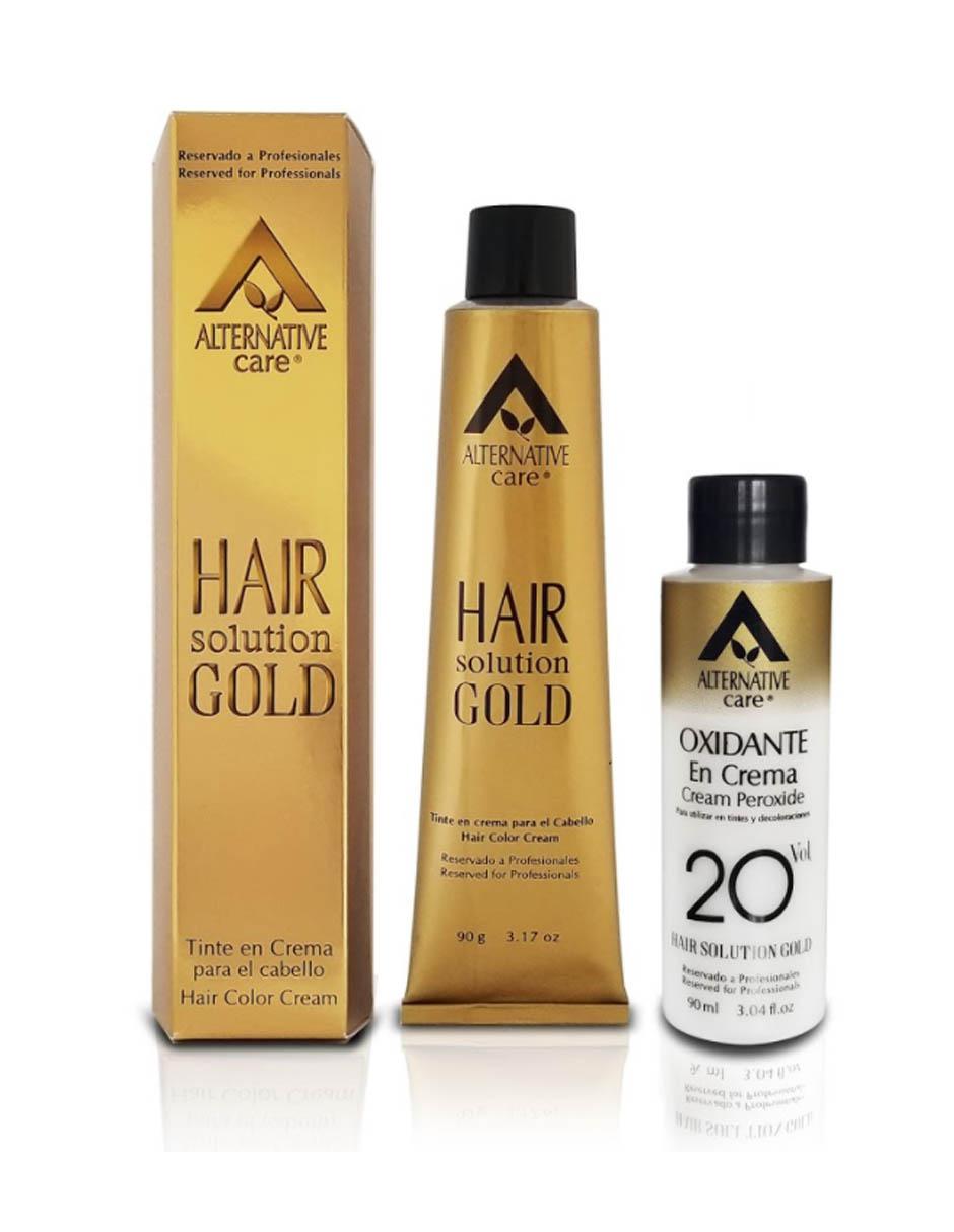 Tinte para cabello Hair Solution Gold tono 1.0 negro profundo 1