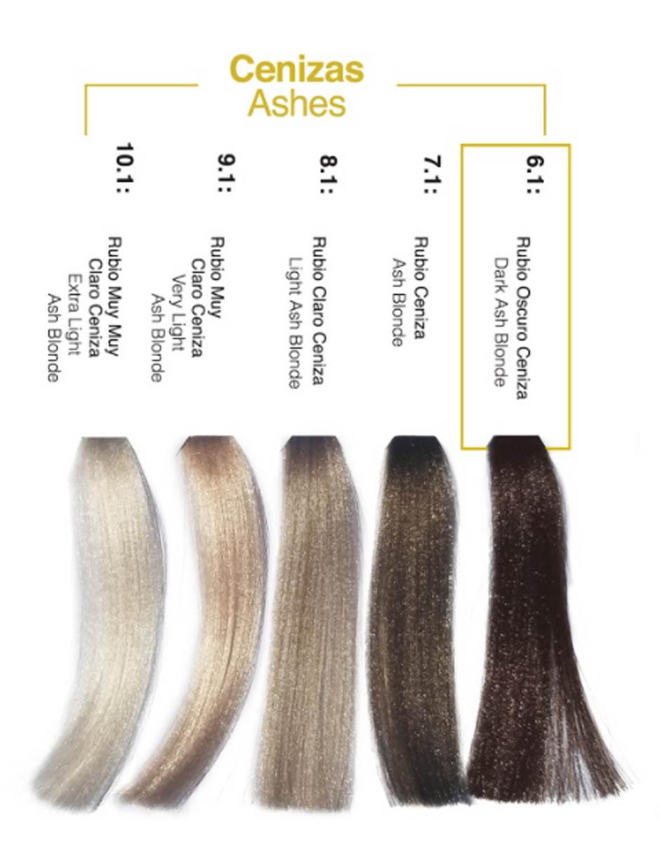 Tinte para cabello Hair Solution Gold tono 6.1 rubio obscuro cenizo 2