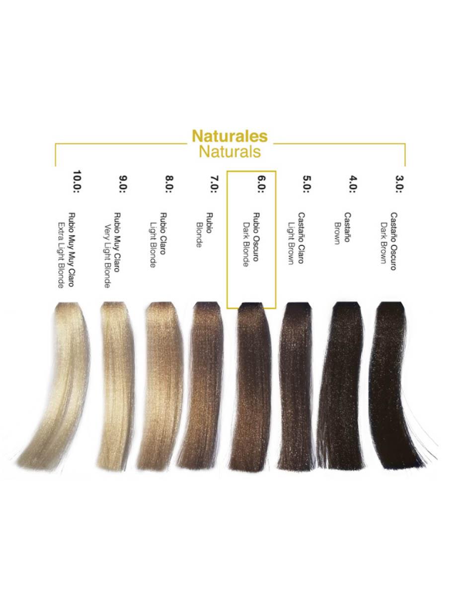 Tinte para cabello Hair Solution Gold Alternative Care tono 6.0 rubio obscuro