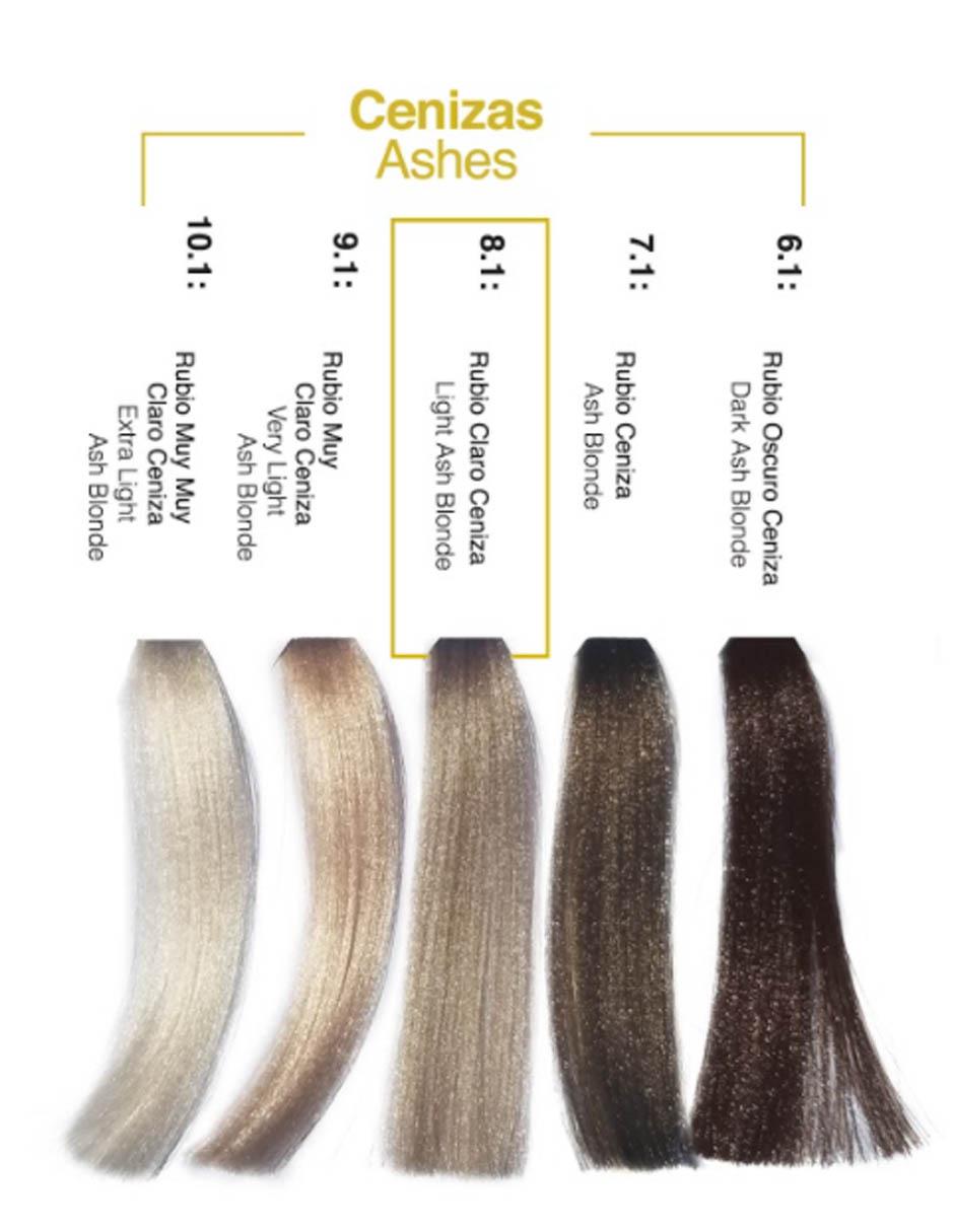 Tinte para cabello Hair Solution Gold Alternative Care tono 8.1 rubio claro cenizo