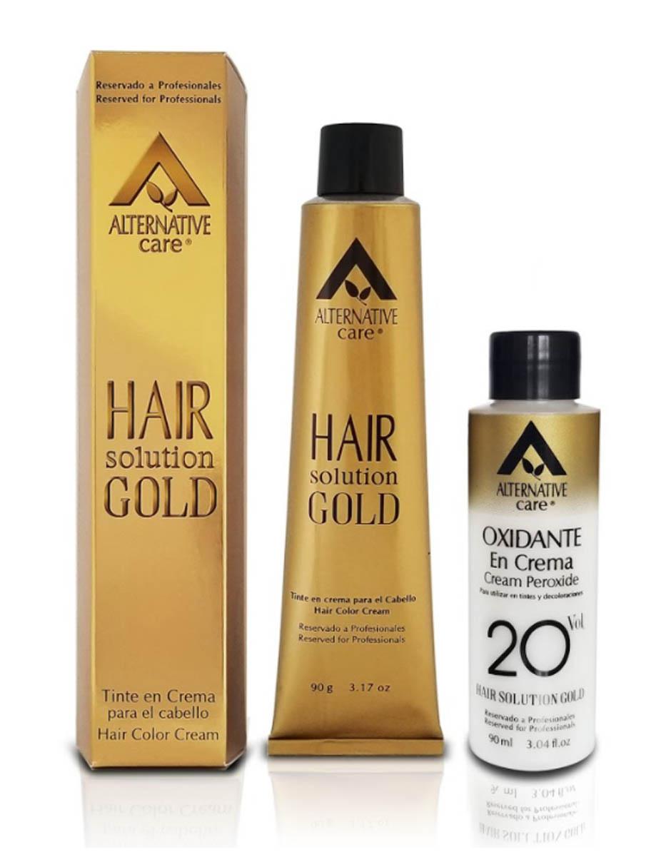 Tinte para cabello Hair Solution Gold tono 7.1 rubio cenizo 1