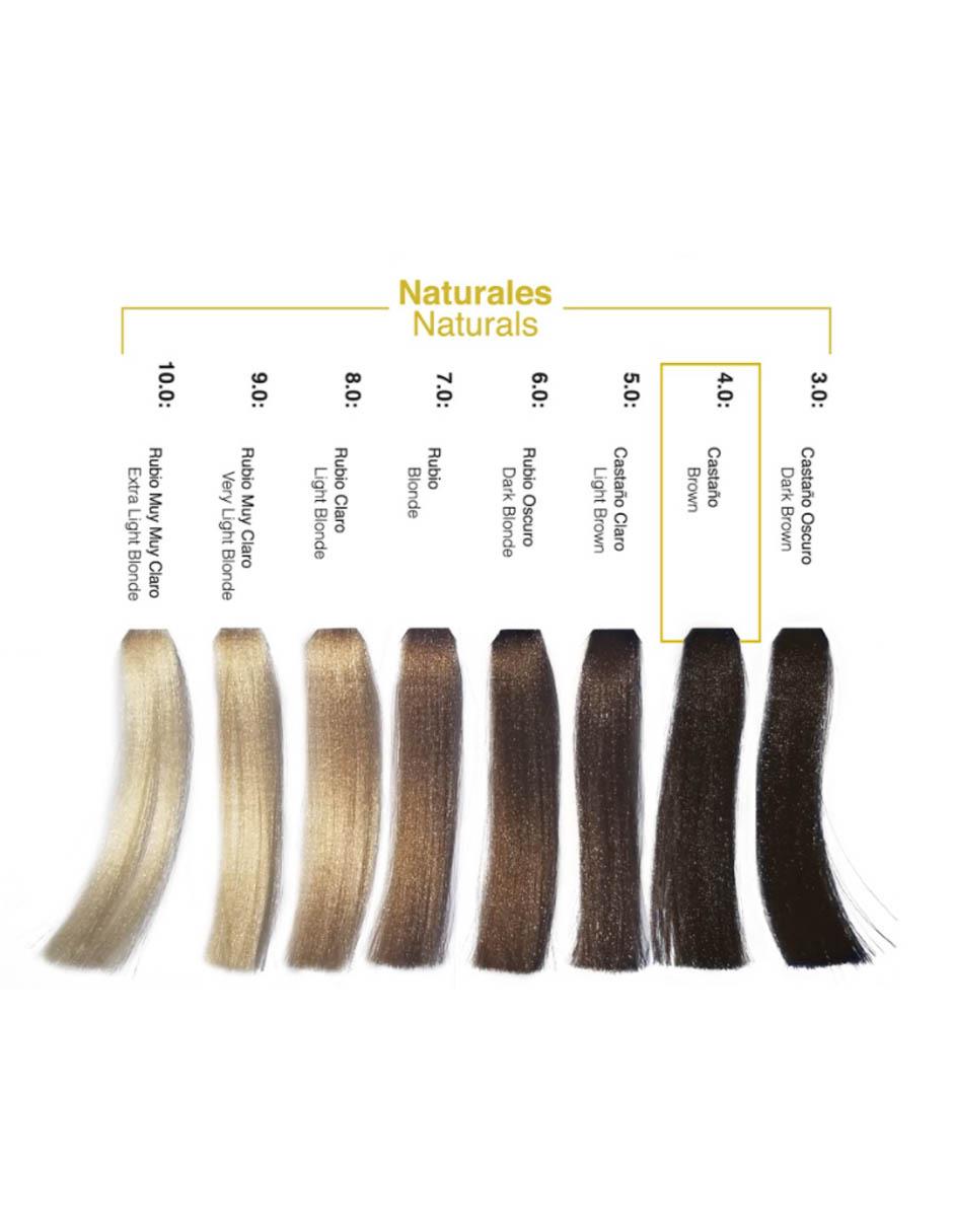Tinte para cabello Hair Solution Gold tono 4.0 castaño profundo 2
