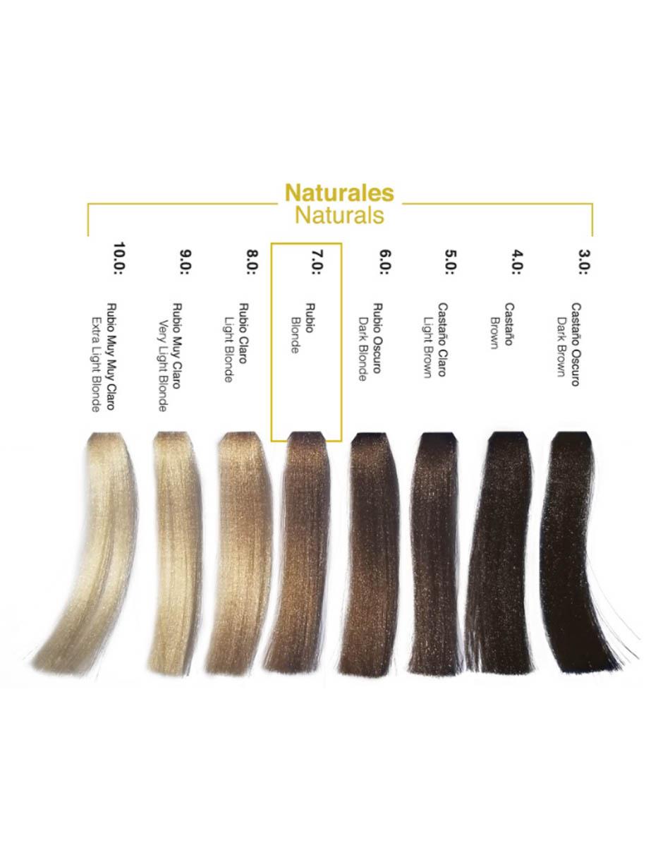 Tinte para cabello Hair Solution Gold tono 7.0 rubio 2