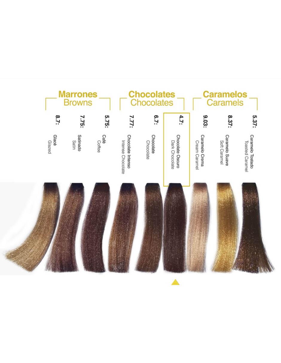 Tinte para cabello Hair Solution Gold Alternative Care tono 3.0 castaño obscuro profundo