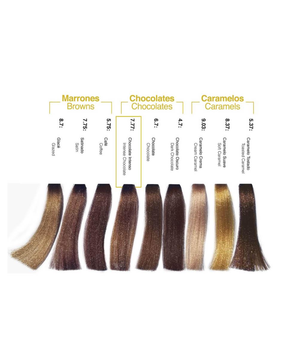 Tinte para cabello Hair Solution Gold Alternative Care tono 3.0 castaño obscuro profundo