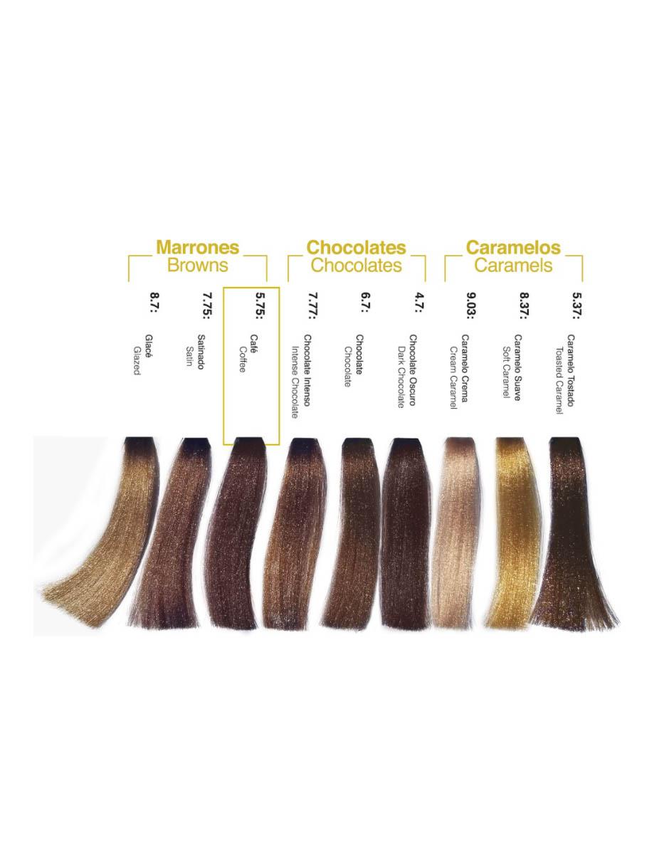 Tinte para cabello Hair Solution Gold Alternative Care tono 4.0 castaño profundo