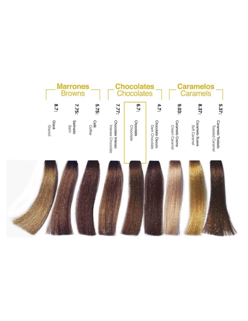 Tinte para cabello Hair Solution Gold Alternative Care tono 3.0 castaño obscuro profundo