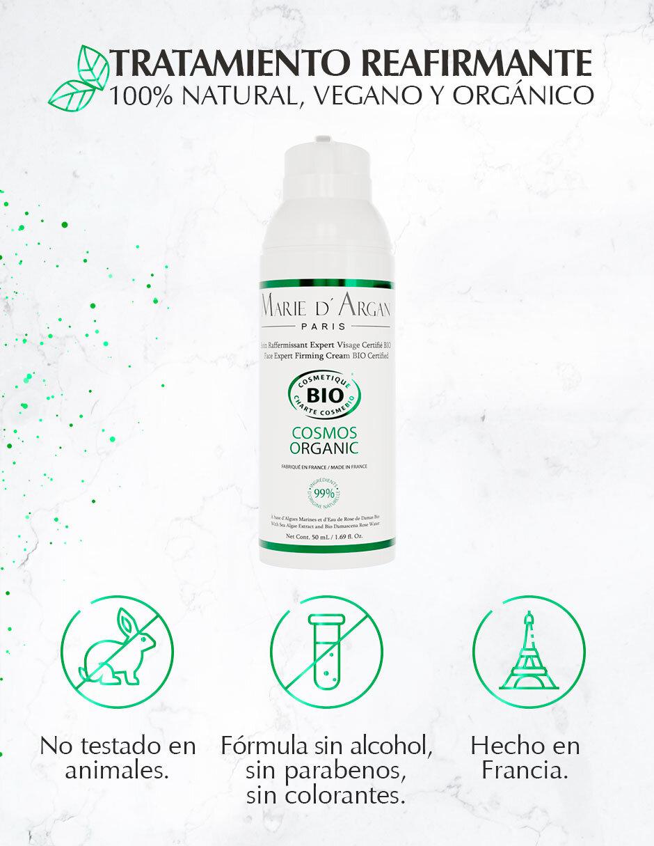 Crema facial recomendada para reafirmar día y noche Marie D' Argan Línea Orgánica todo tipo piel 3