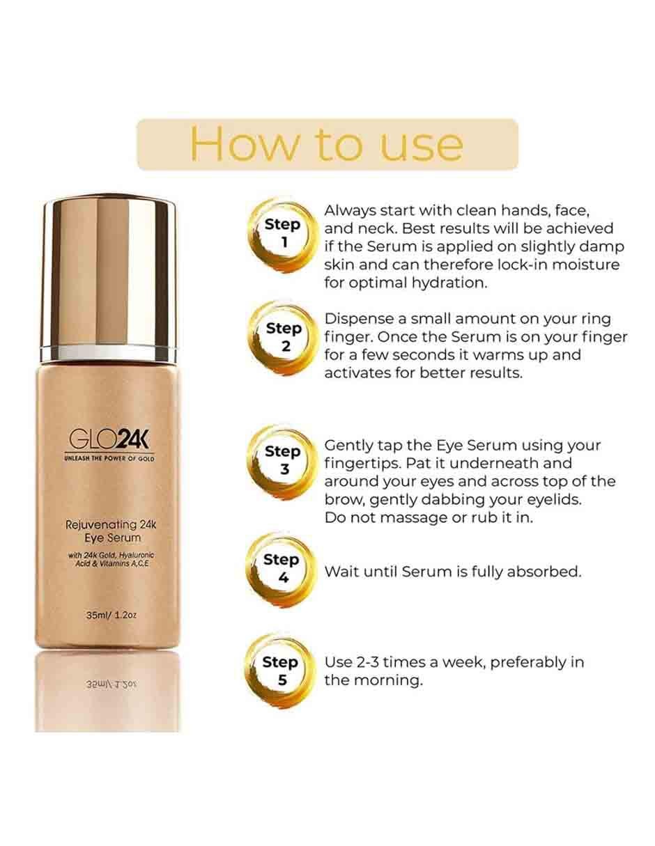 Tratamiento para ojos Suero con Oro de 24K reafirmante