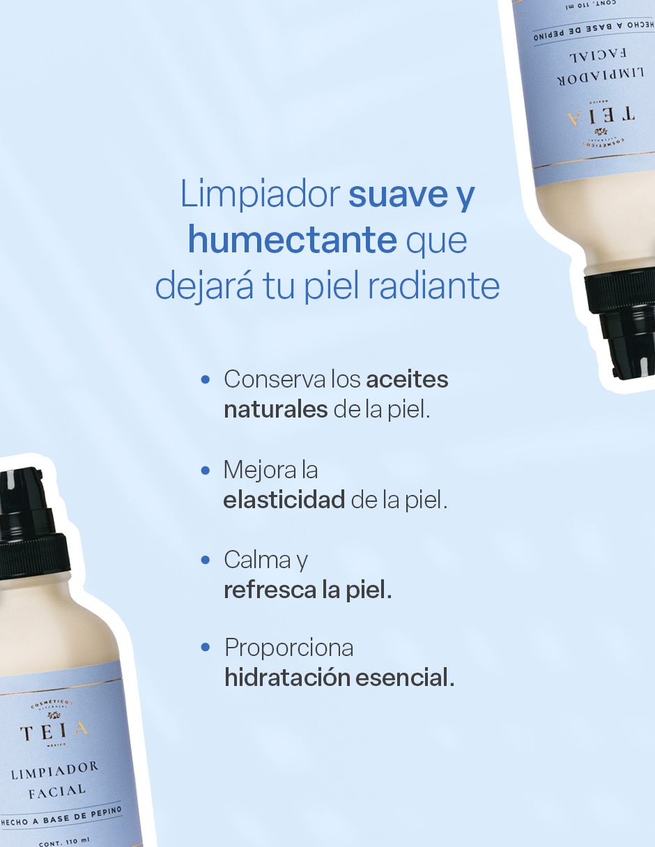 Limpiador facial Teia para hidratar