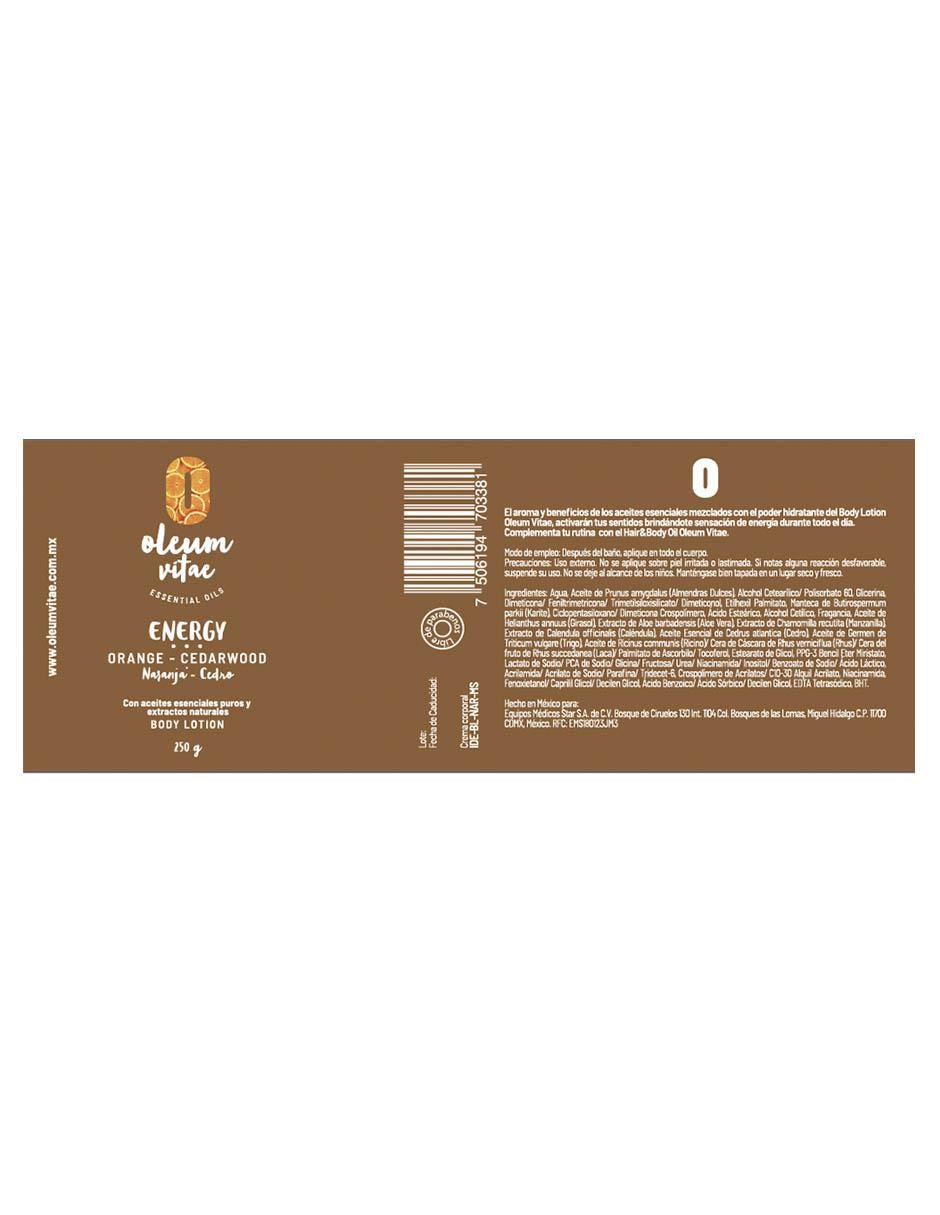 Body lotion Oleum Vitae Orange-Cedarwood unisex