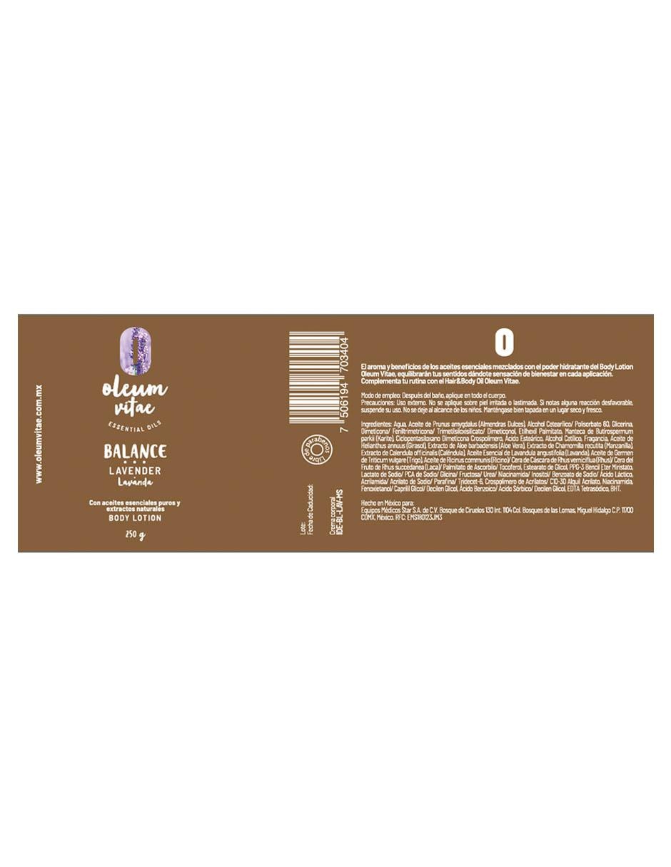 Body lotion Oleum Vitae Lavender unisex