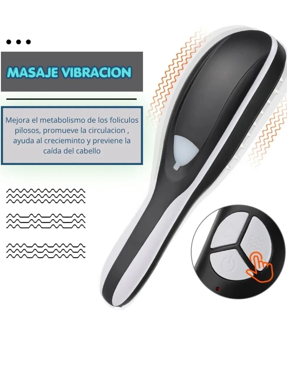 Cepillo para cabello de plástico