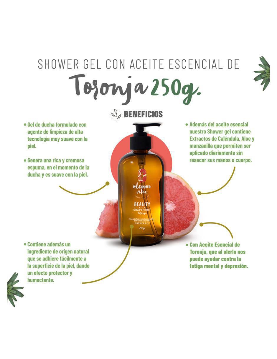 Gel de ducha hidratante con aceite esencial de toronja Oleum Vitae para piel mixta