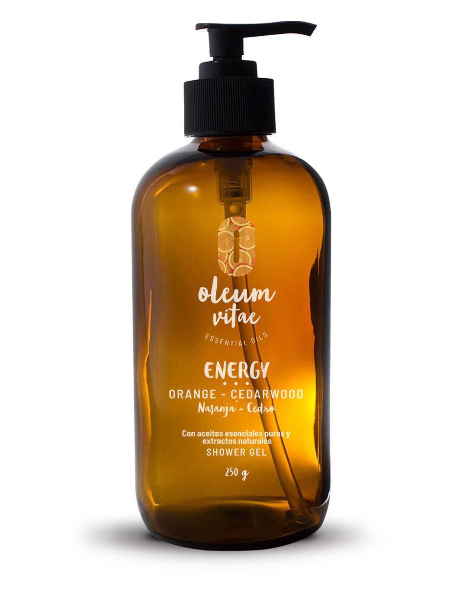 Gel de ducha hidratante con aceite esencial de naranja Oleum Vitae para piel mixta