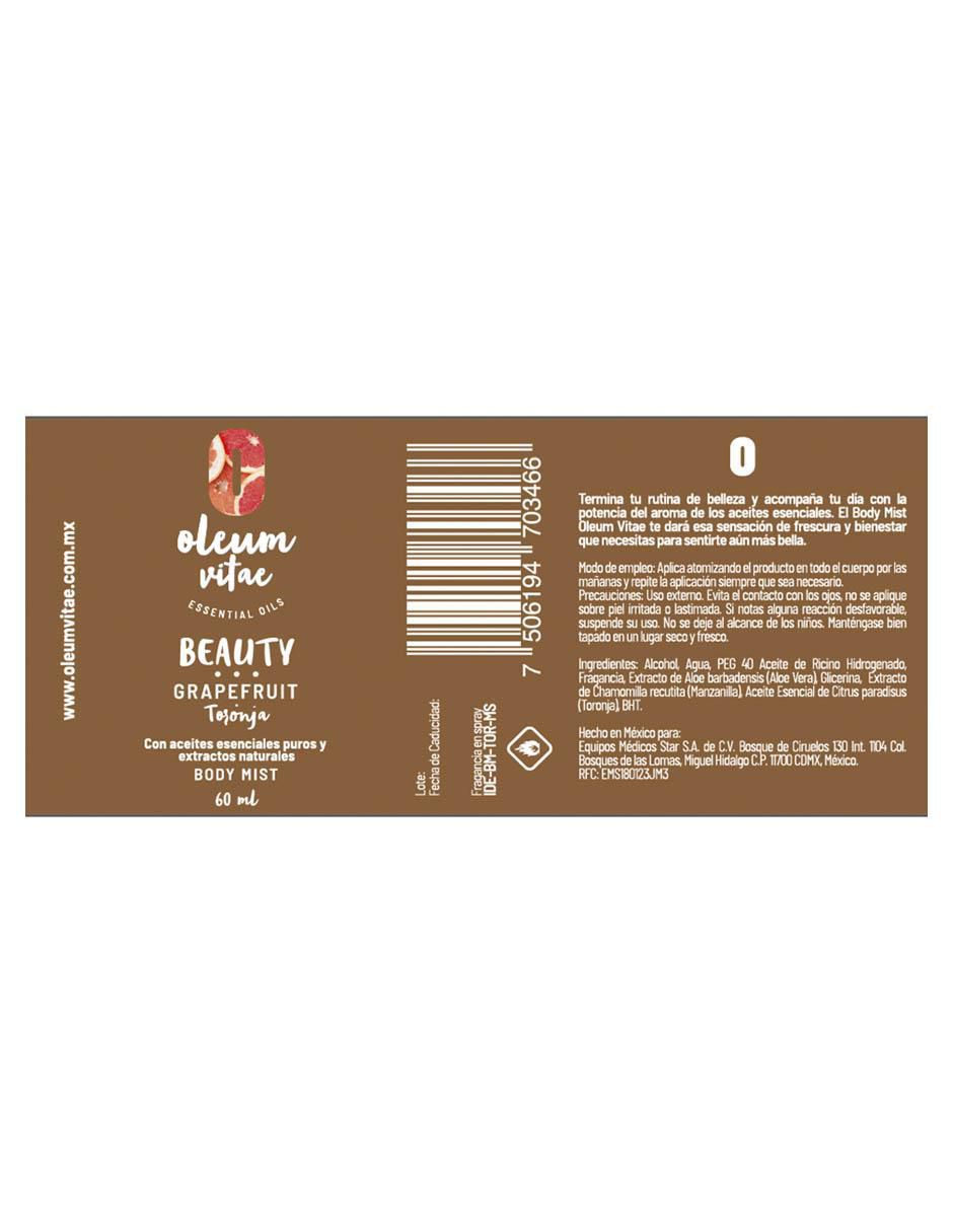 Body mist Grapefruit unisex