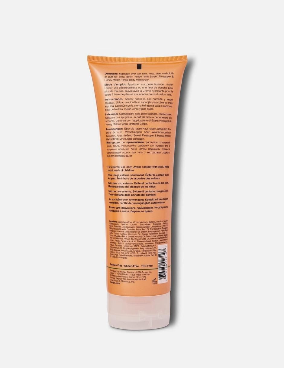 Gel corporal hidratante Piña y Melón Hempz Sweet Pineapple and Melon Wash para todo tipo de piel