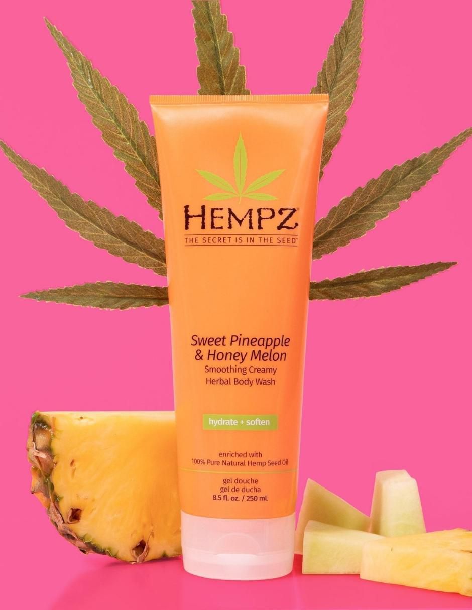 Gel corporal hidratante Piña y Melón Hempz Sweet Pineapple and Melon Wash para todo tipo de piel