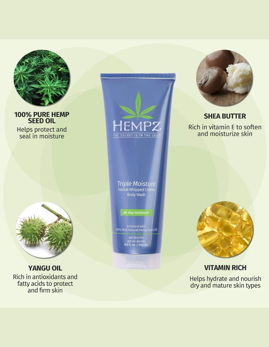Gel corporal hidratante Herbal Humectante Triple Whip Body Wash para todo tipo de piel