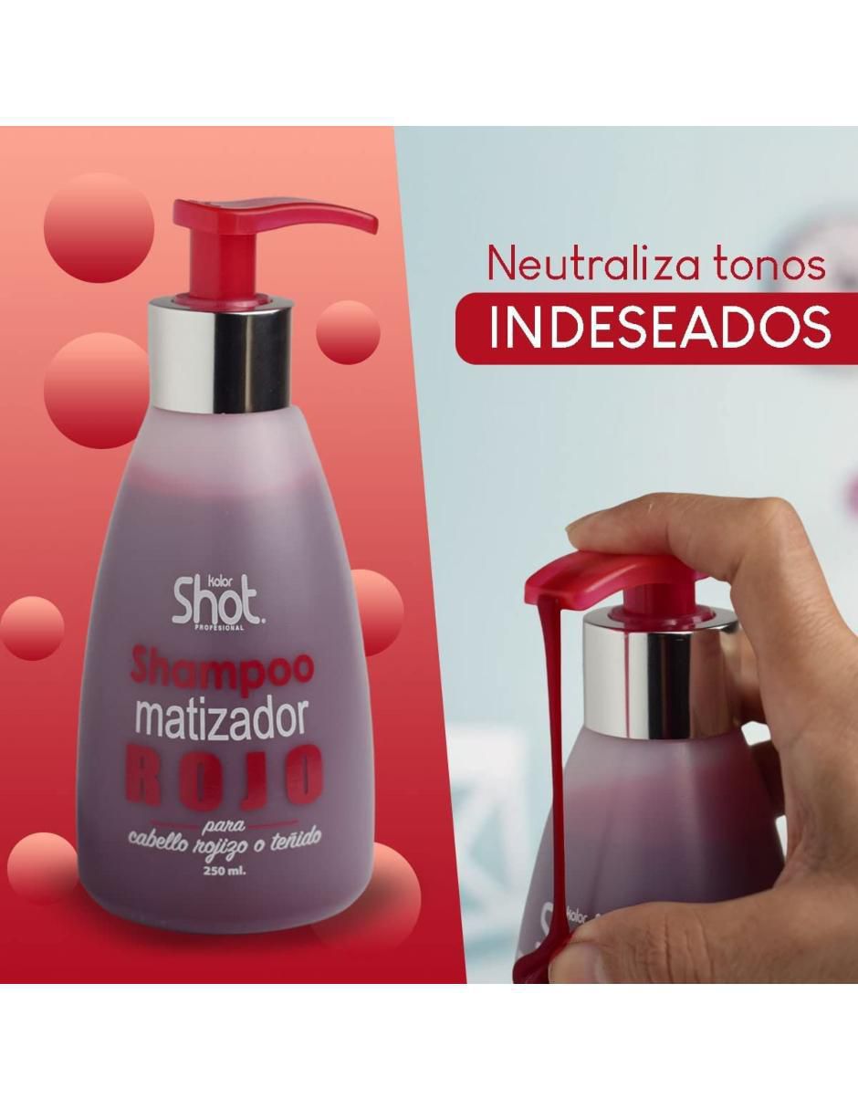 Shampoo para cabello Rojo Kolor Shot 250 ml 4