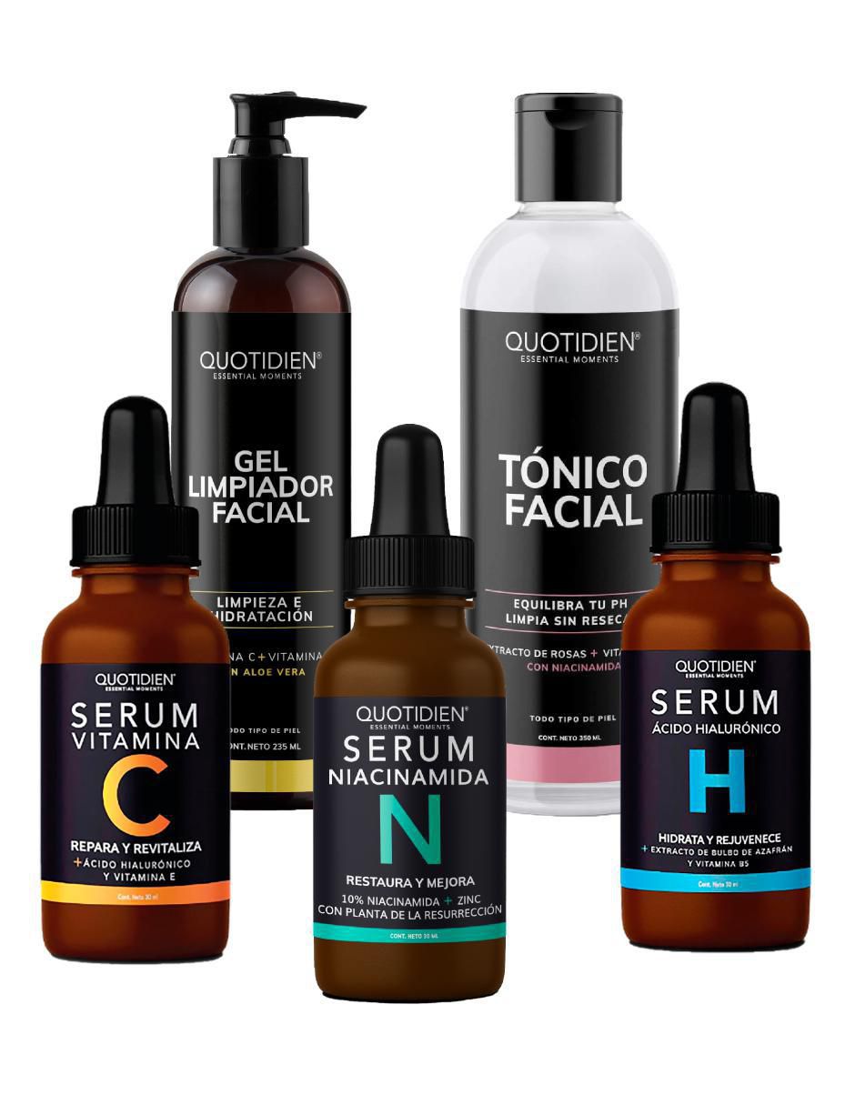 Set tratamiento facial skin care antiedad Quotidien