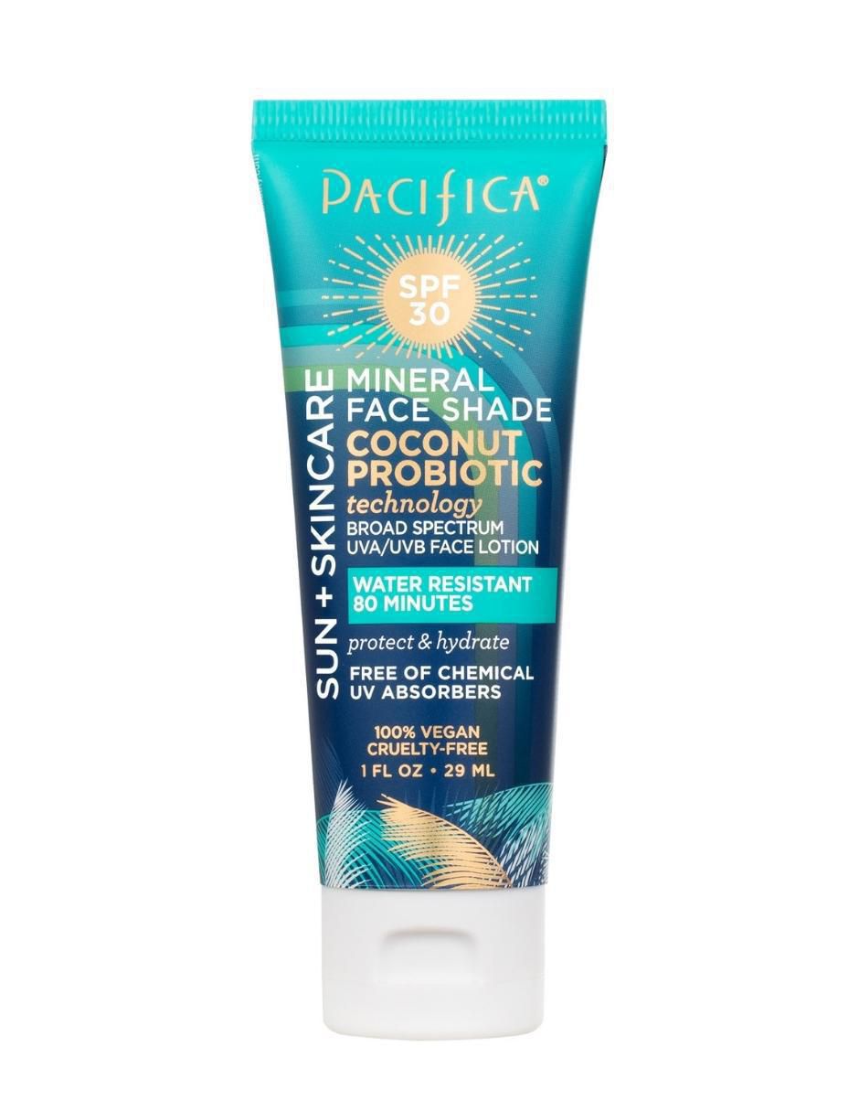 Protector solar FPS 30 Mineral Face Shade Pacifica Coconut Probiotic 50 ml