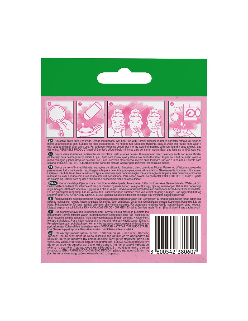 Desmaquillante Skin Active Eco pads skin 2