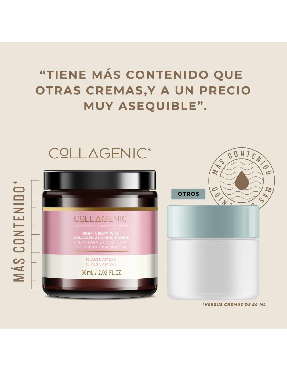 Crema para rostro Aclarante Noche 10% Niacinamida recomendado para prevenir la aparición de manchas 2
