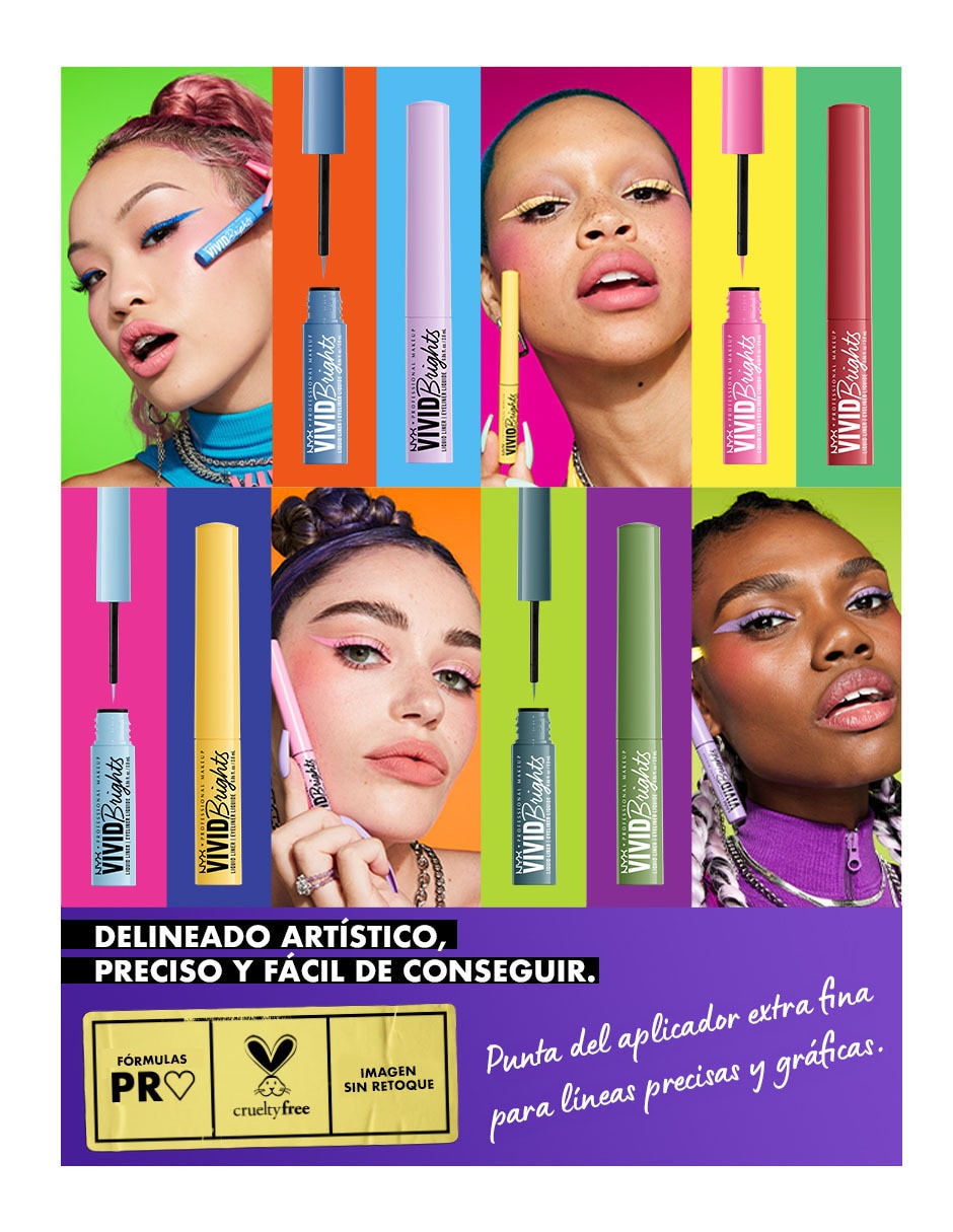 Delineador para ojos mate Professional Makeup Vivid Brigts Liquid Liner 7