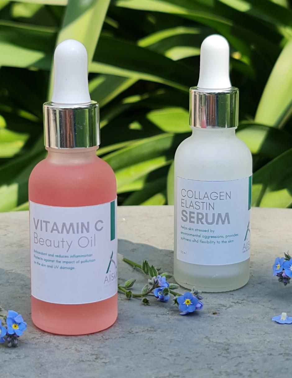Sérum antiedad facial Kit con Vitamina C y Colágeno/Elastna todo tipo piel 5