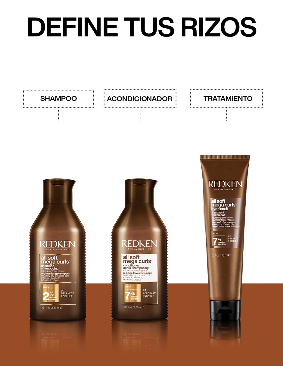 Shampoo hidratante para cabello rizado All Soft Mega Curls 300 ml 3